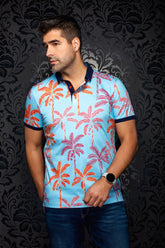 Polo pour homme par Au Noir | TIDEPOOL Orange | Boutique Vvög, inventaire complet de la marque Au Noir