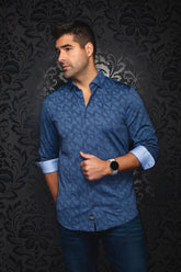 Chemise manches longues en Knit extensible pour homme par Au Noir | YUCCA Marine | Boutique Vvög, inventaire complet de la marque Au Noir