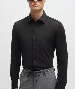 Chemise manches longues habillée pour homme par HUGO BOSS collection Business | 50474283 Noir/001-BLACK | Boutique Vvög, vêtements mode pour homme et femme