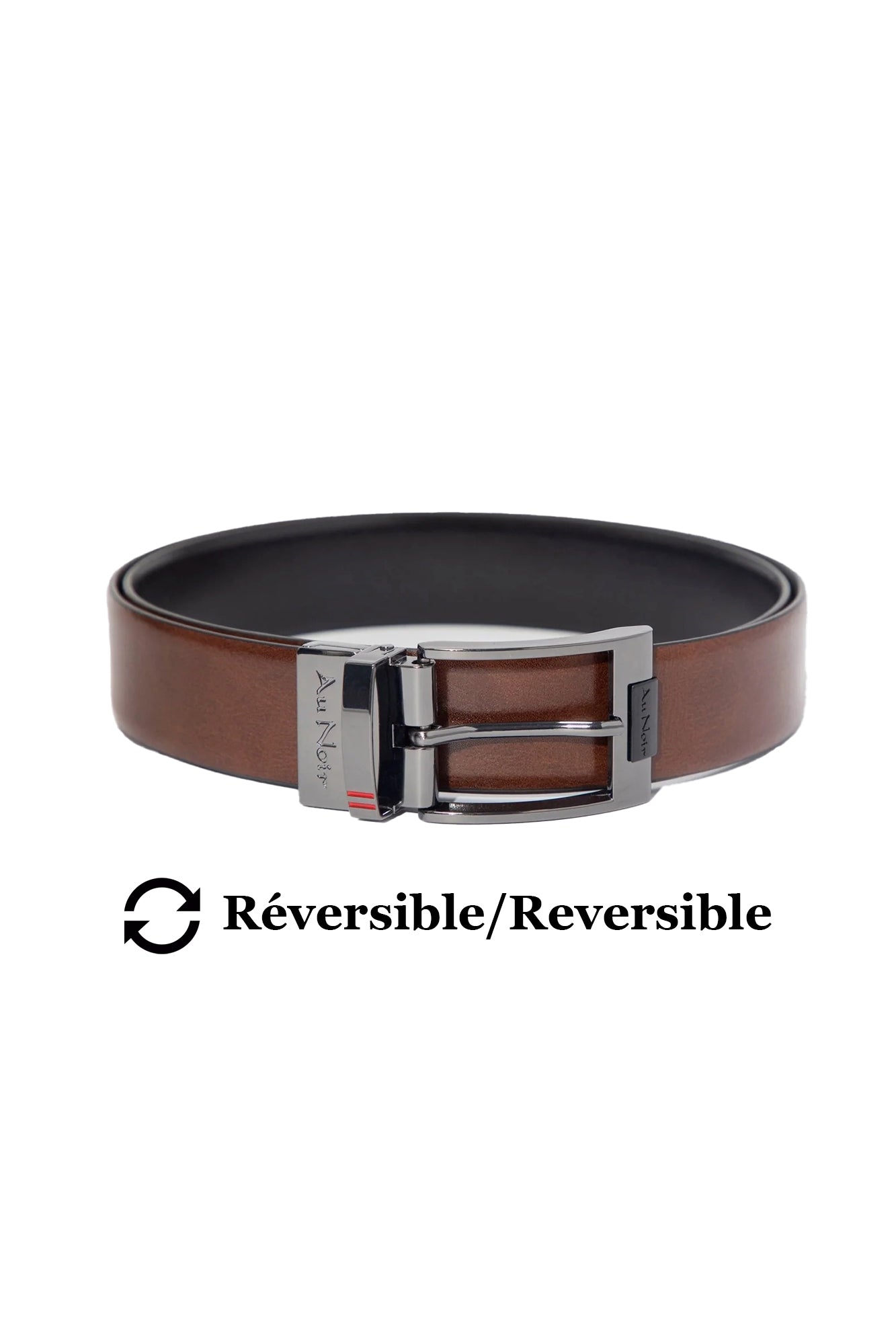 Ceinture pour homme par Au Noir | DESOTO Noir Brun Métal | Boutique Vvög, inventaire complet de la marque Au Noir