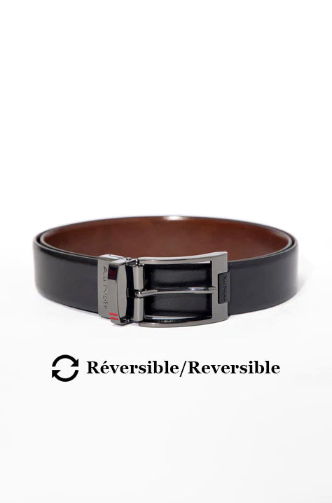 Ceinture pour homme par Au Noir | DESOTO Noir Brun Métal | Boutique Vvög, inventaire complet de la marque Au Noir