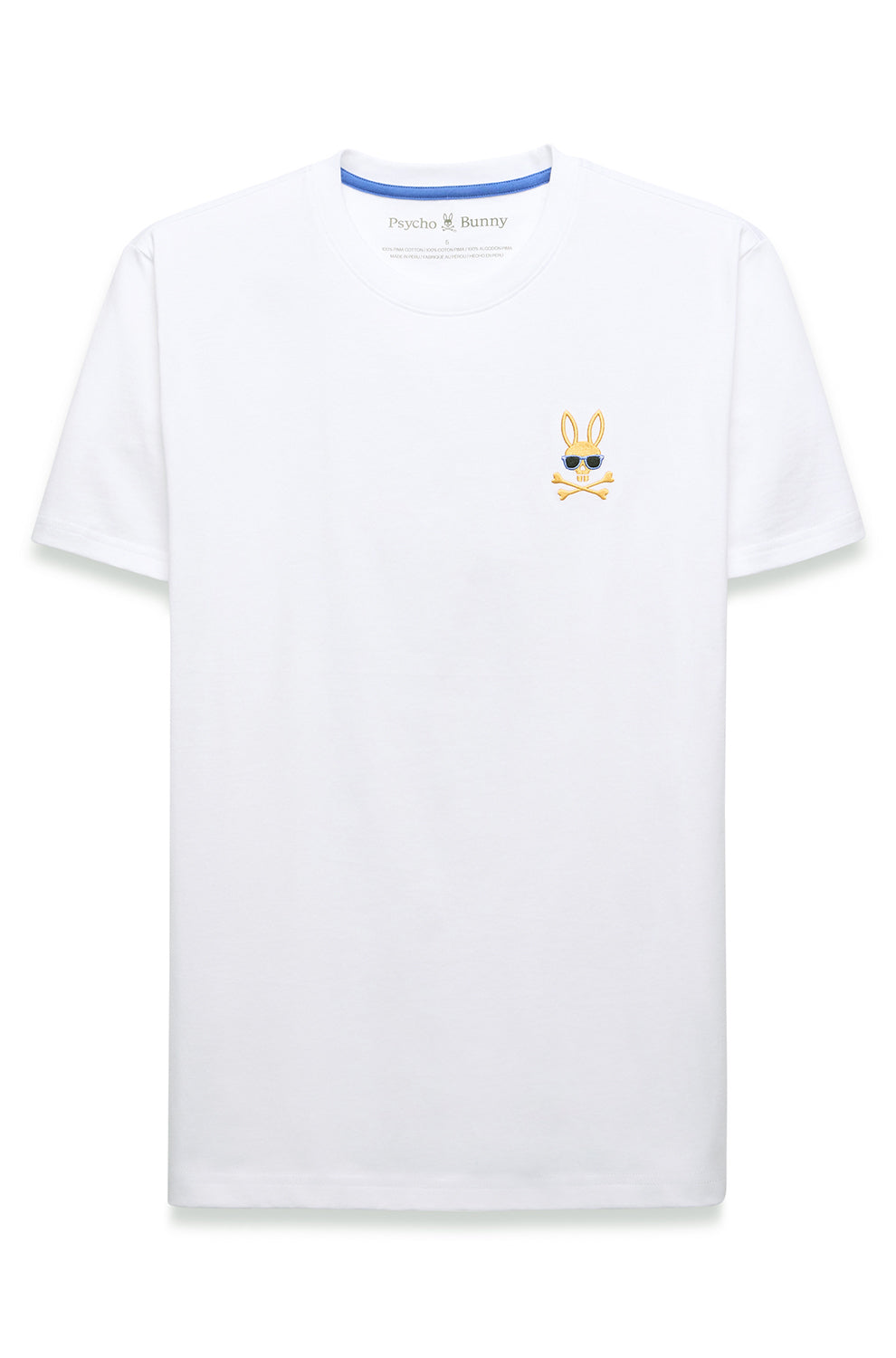 T-Shirt pour homme par Psycho Bunny | MT0200278 Blanc | Boutique Vvög, vêtements mode pour homme et femme