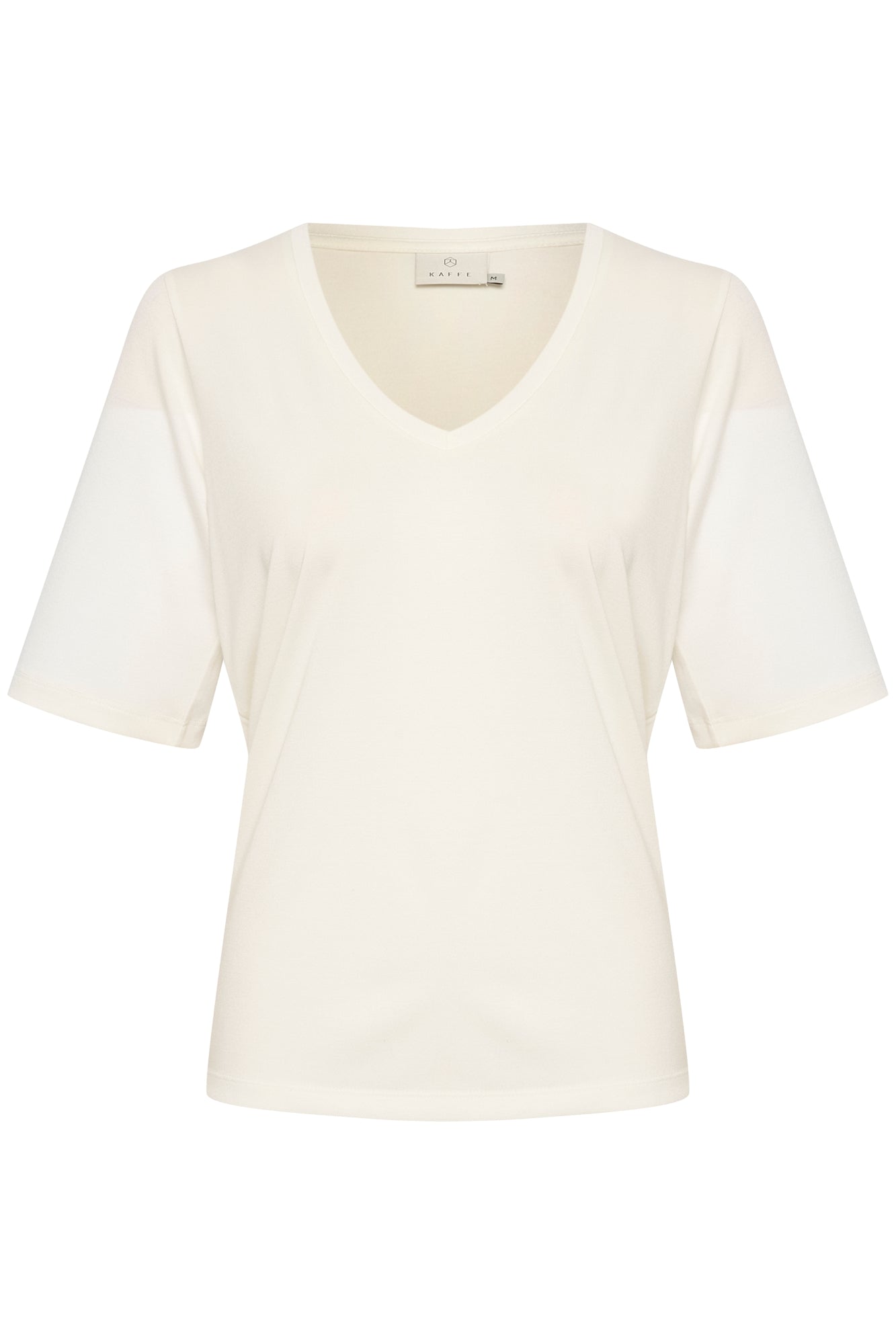T-Shirt pour femme par Kaffe | 10507831/Lise 110602-CHALK | Boutique Vvög, vêtements mode pour homme et femme