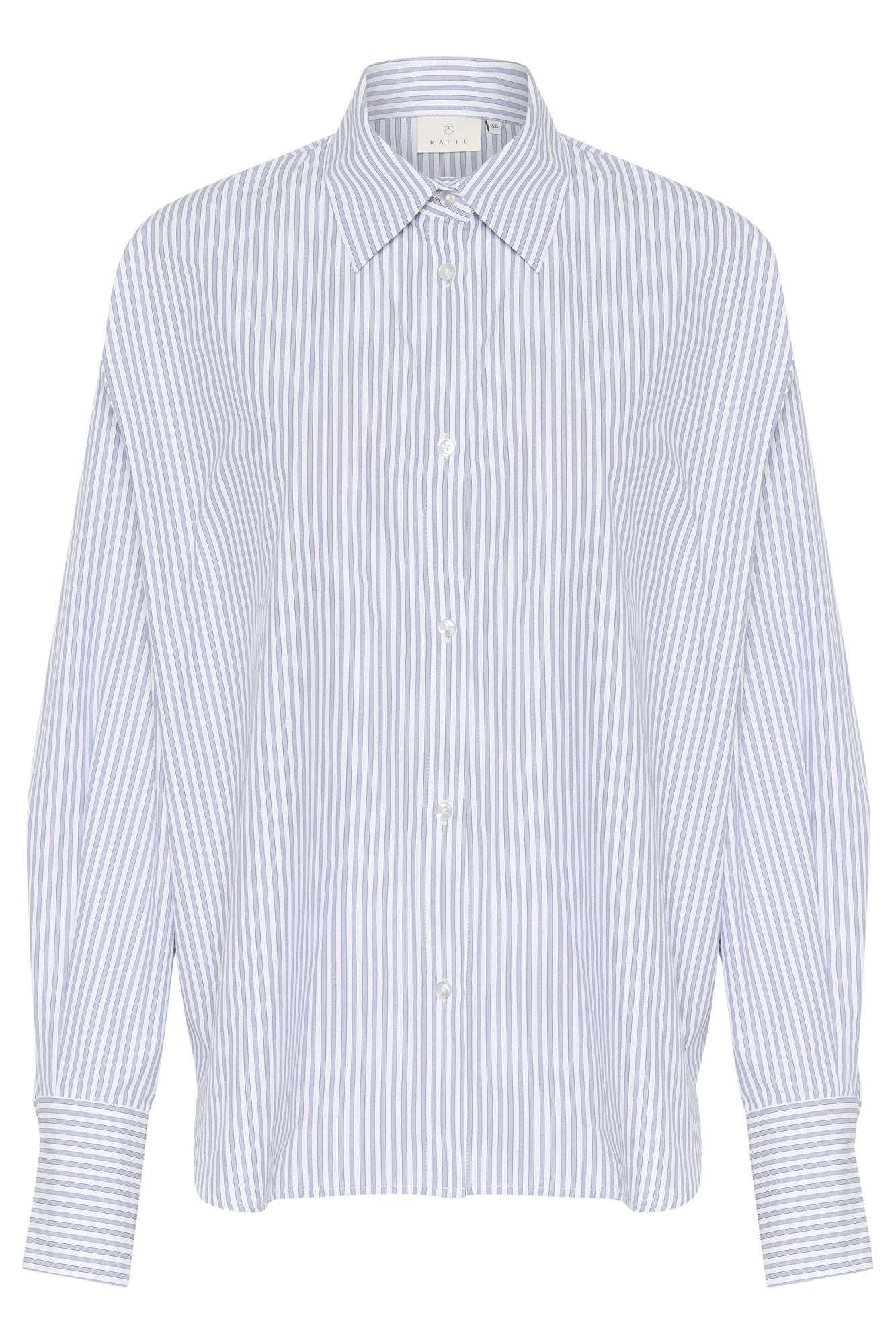 Blouse pour femme par Kaffe | Amaibritt/10508238 Bleu Blanc/105288-blue and white| Boutique Vvög, vêtements mode pour homme et femme