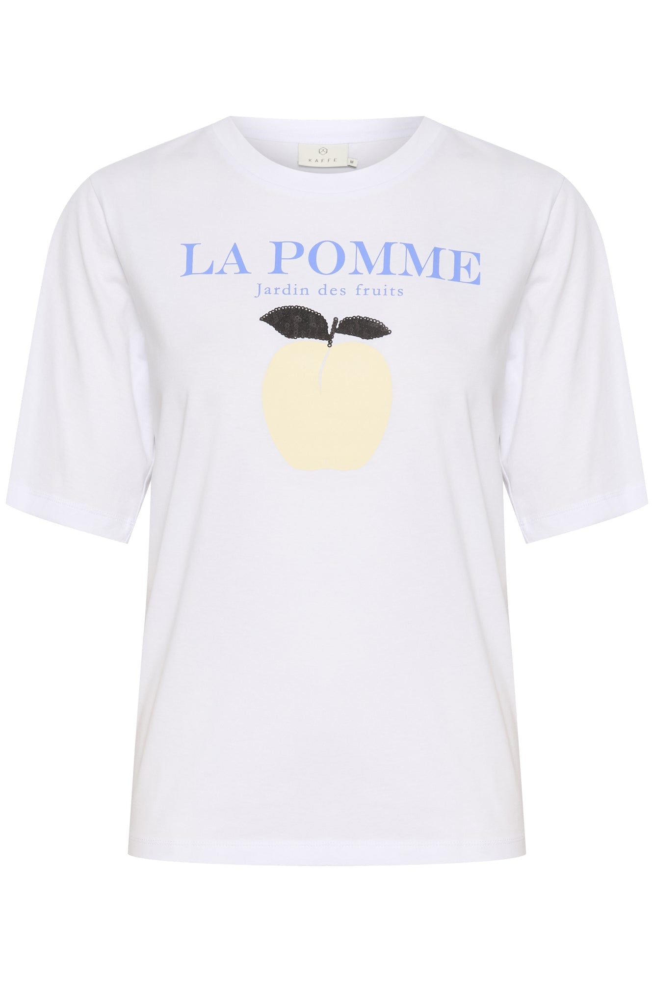T-Shirt pour femme par Kaffe | 10508474 Optique Blanc/Jaune | Boutique Vvög, vêtements mode pour homme et femme