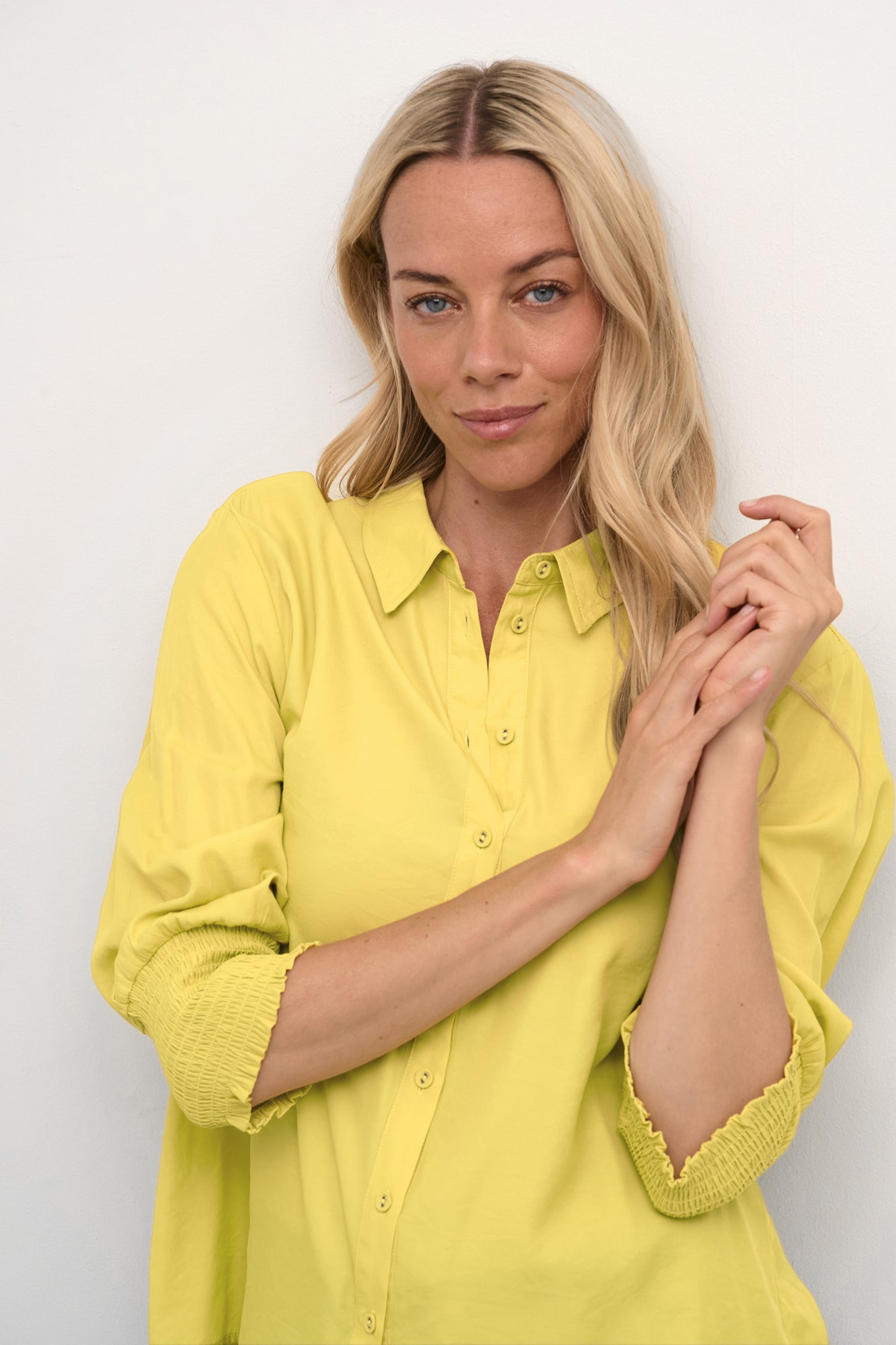 Blouse pour femme par Cream | Nola/10606063 Jaune/140647-CELERY | Boutique Vvög, vêtements mode pour homme et femme