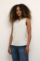 Camisole pour femme par Cream | Trulla/10611087 Blanc/110602-SNOW WHITE | Boutique Vvög, vêtements mode pour homme et femme