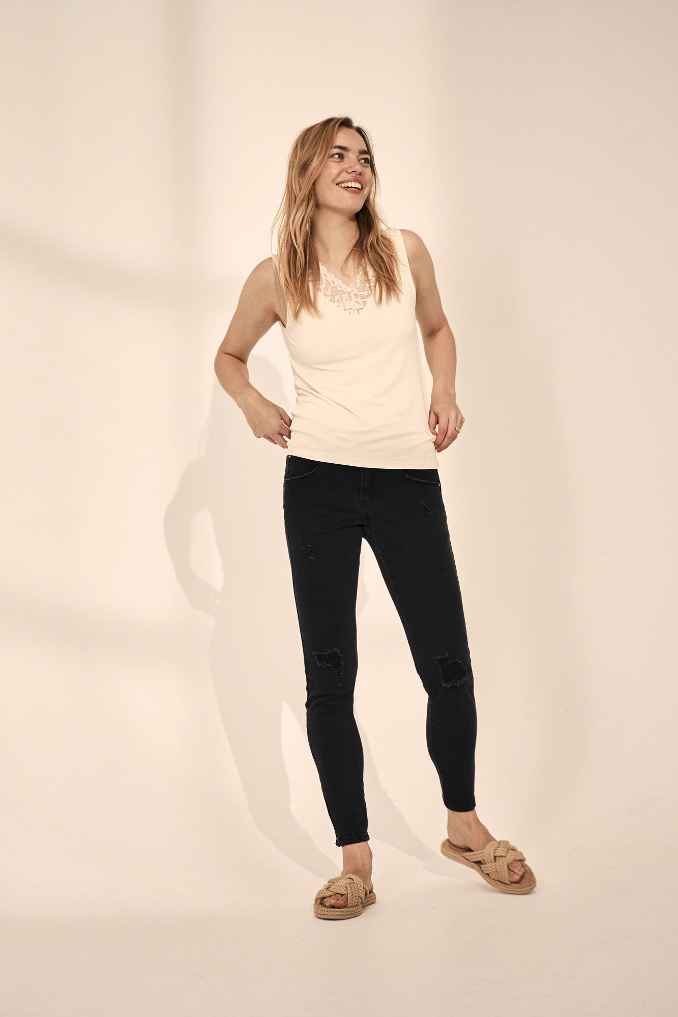 Camisole pour femme par Cream | Trulla/10611087 Blanc/110602-SNOW WHITE | Boutique Vvög, vêtements mode pour homme et femme