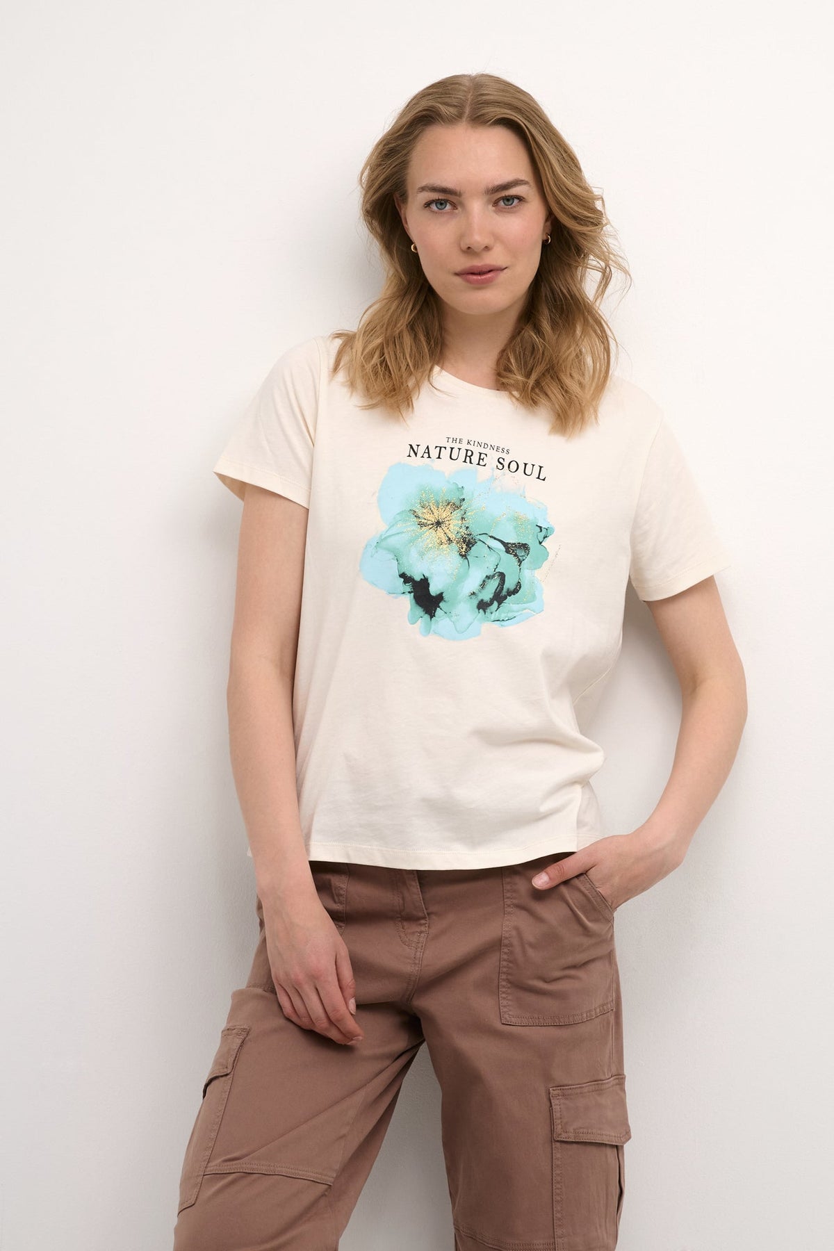 T-Shirt pour femme par Cream | Winnie/10612214 Crème/120601-EGGNOG | Boutique Vvög, vêtements mode pour homme et femme