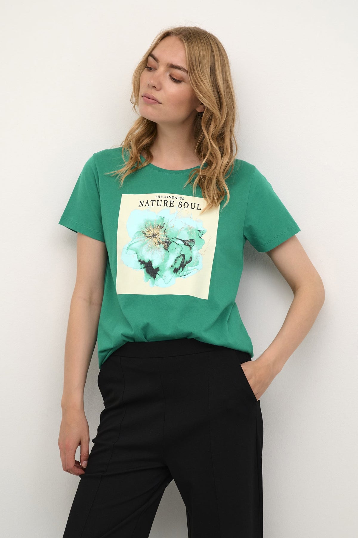 T-Shirt pour femme par Cream | Winnie/10612214 Vert/185016-OROUD PEACOCK | Boutique Vvög, vêtements mode pour homme et femme