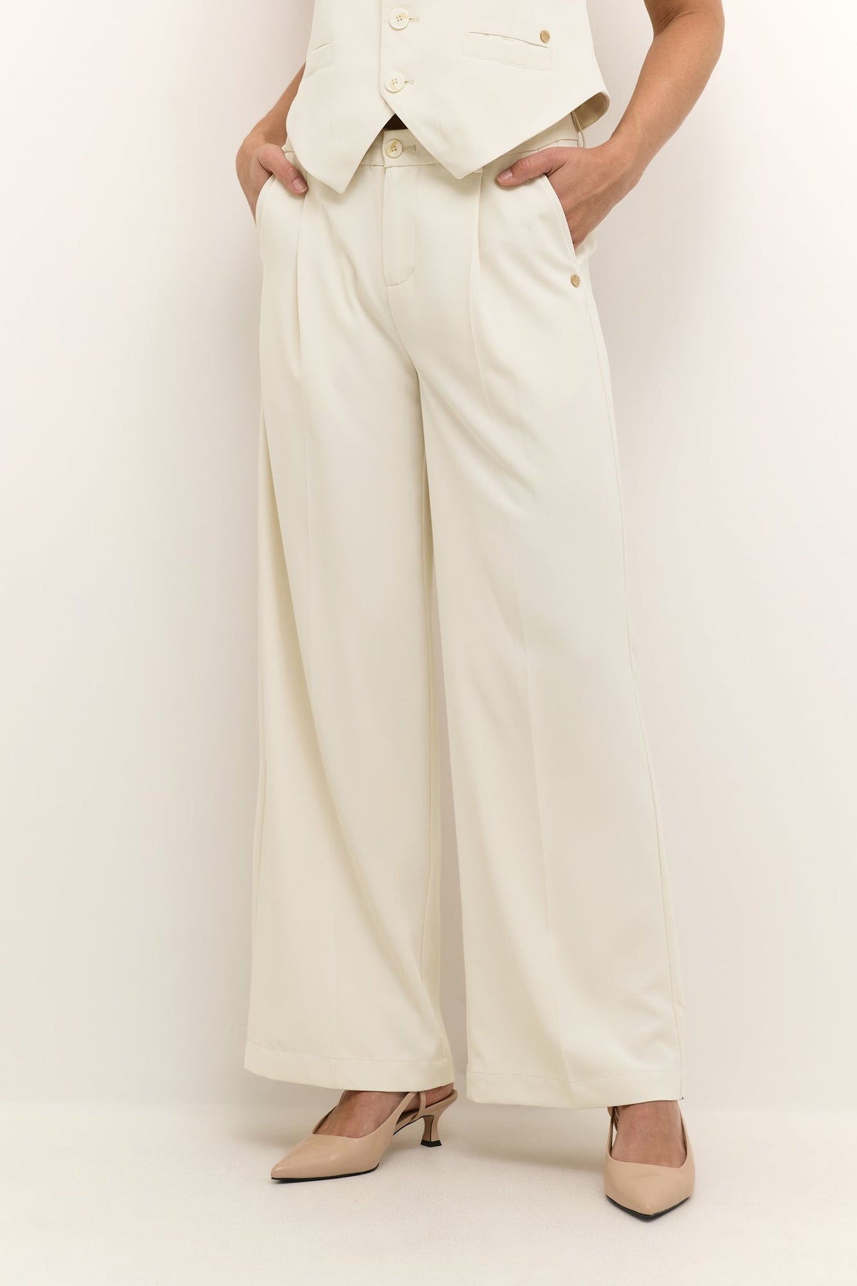Pantalon pour femme par Cream | 10612349 Lait de poule/120601-EGGNOG | Boutique Vvög, vêtements mode pour homme et femme