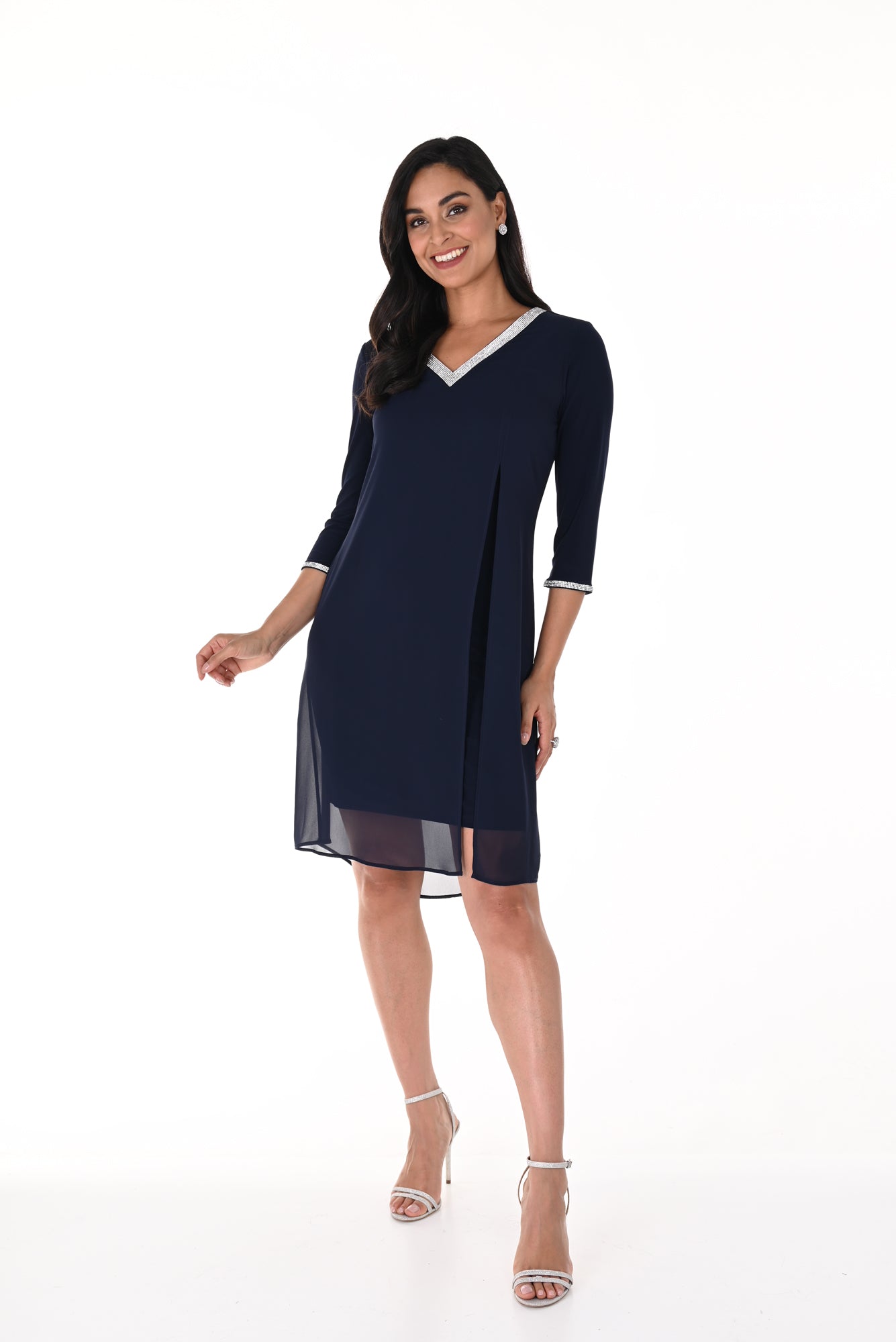 Robe en tricot pour femme par Frank Lyman | 208003 MIDNIGHT | Boutique Vvög, vêtements mode pour homme et femme