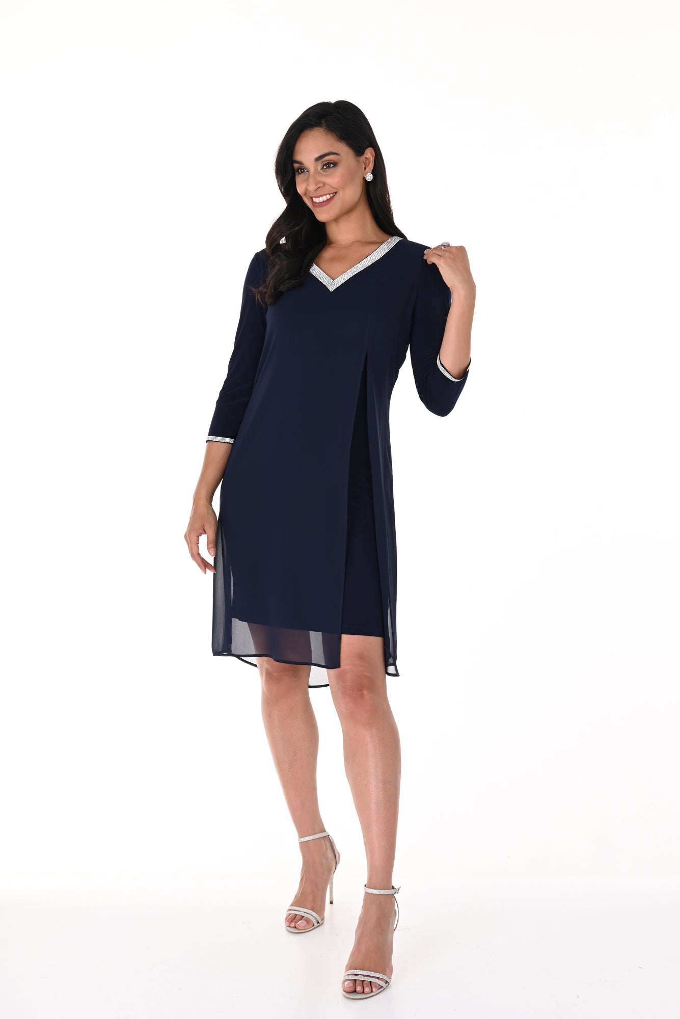 Robe en tricot pour femme par Frank Lyman | 208003 MIDNIGHT | Boutique Vvög, vêtements mode pour homme et femme