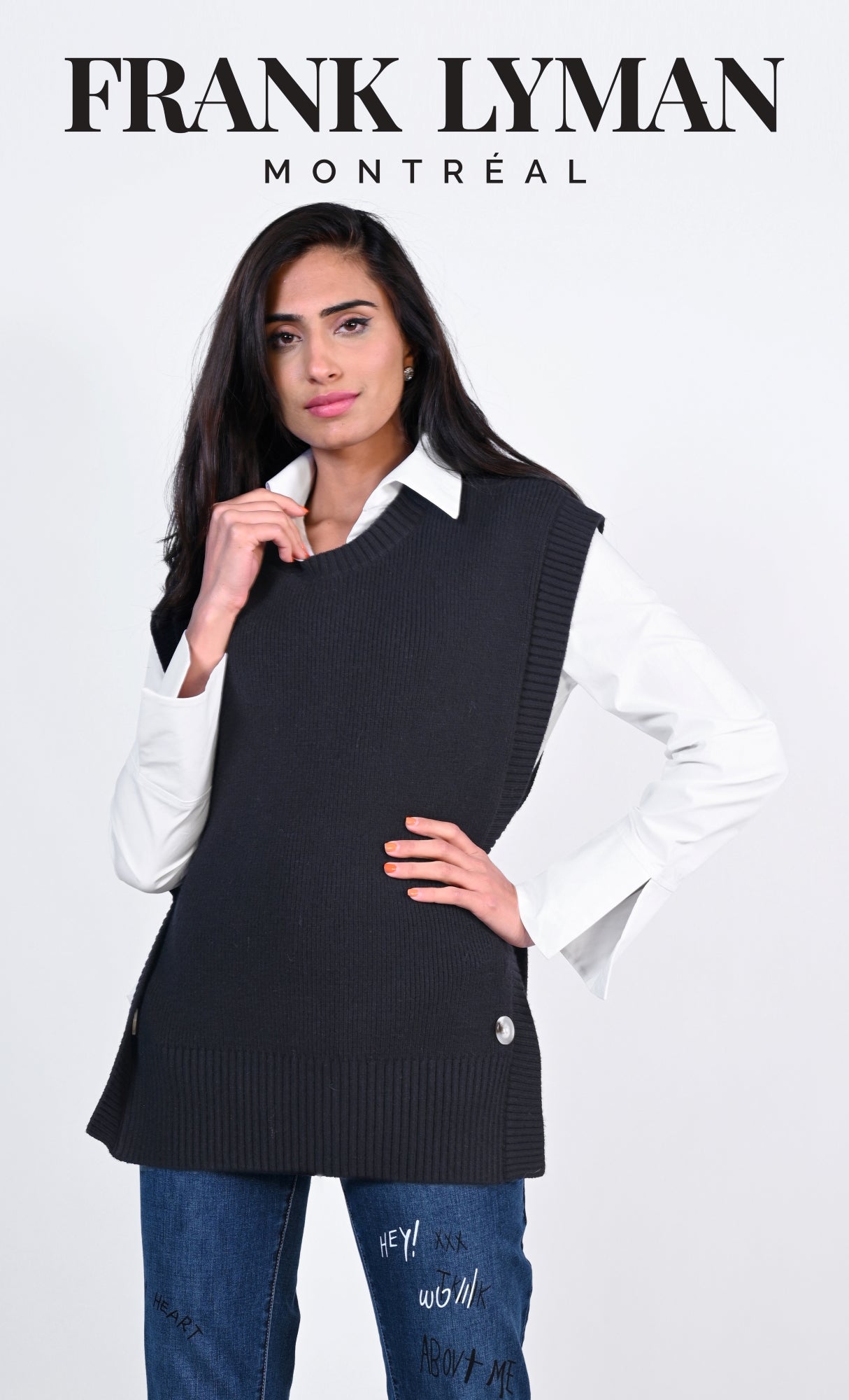 Pardessus pour femme par Frank Lyman | 223419U BLACK | Boutique Vvög, vêtements mode pour homme et femme