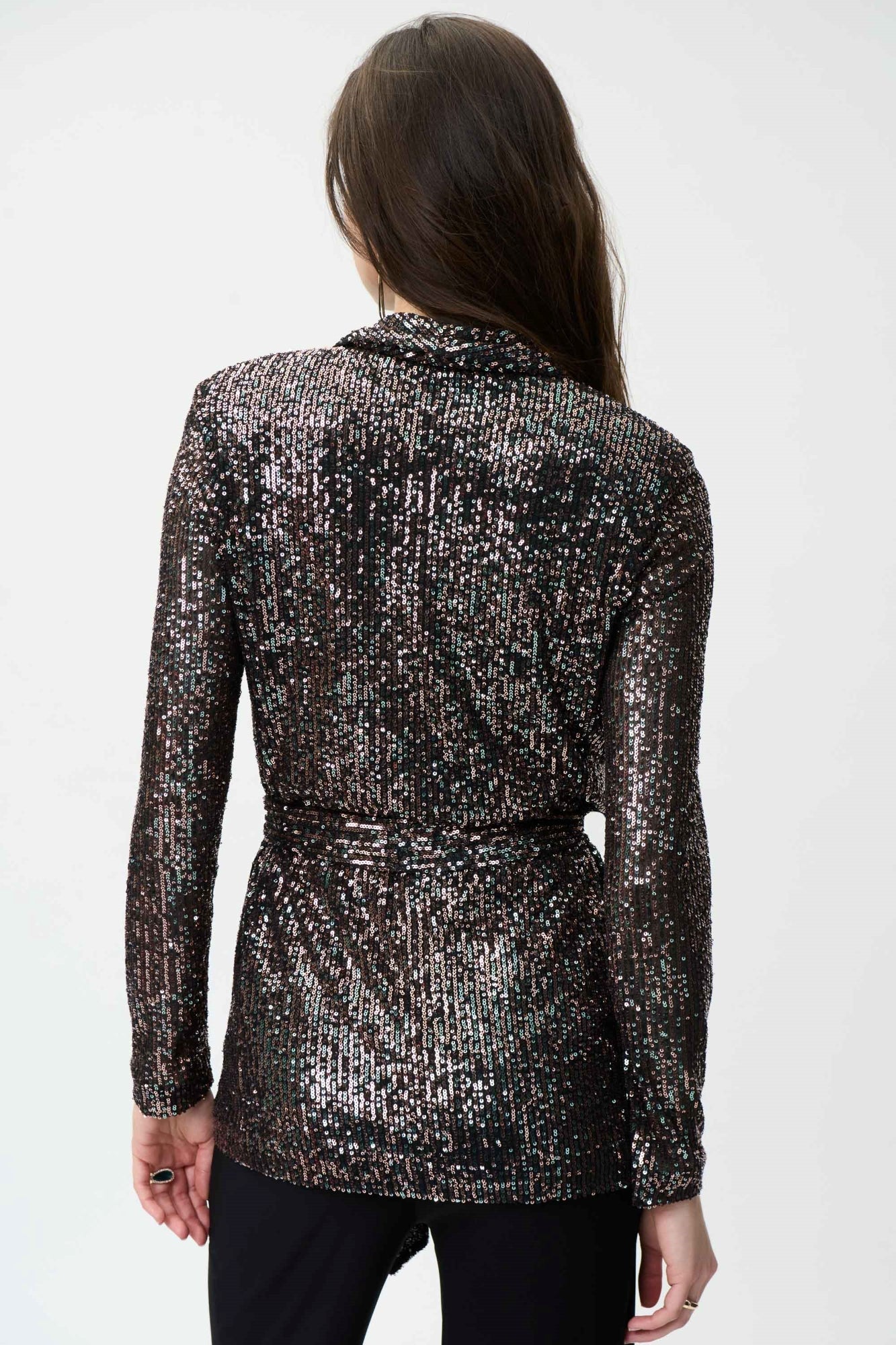 Veston pour femme par Joseph Ribkoff | 224263 BLACK/MULTI | Boutique Vvög, vêtements mode pour homme et femme