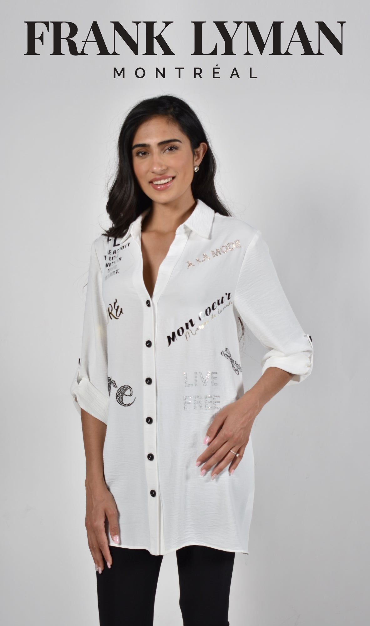 Blouse pour femme par Frank Lyman | 226194U IVORY | Boutique Vvög, vêtements mode pour homme et femme