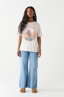 T-Shirt pour femme par Dex | 2324005 D Cactus/11132-BONE/CACTUS | Boutique Vvög, vêtements mode pour homme et femme