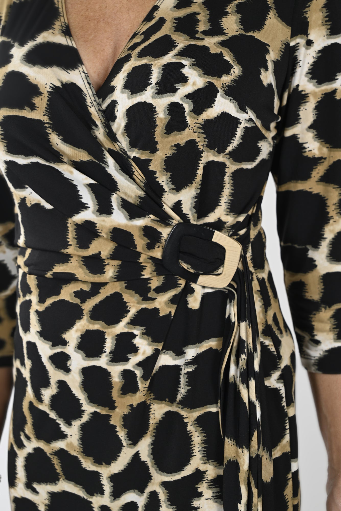 Robe en tricot pour femme par Frank Lyman | 233129 BLK/BEIG | Boutique Vvög, vêtements mode pour homme et femme