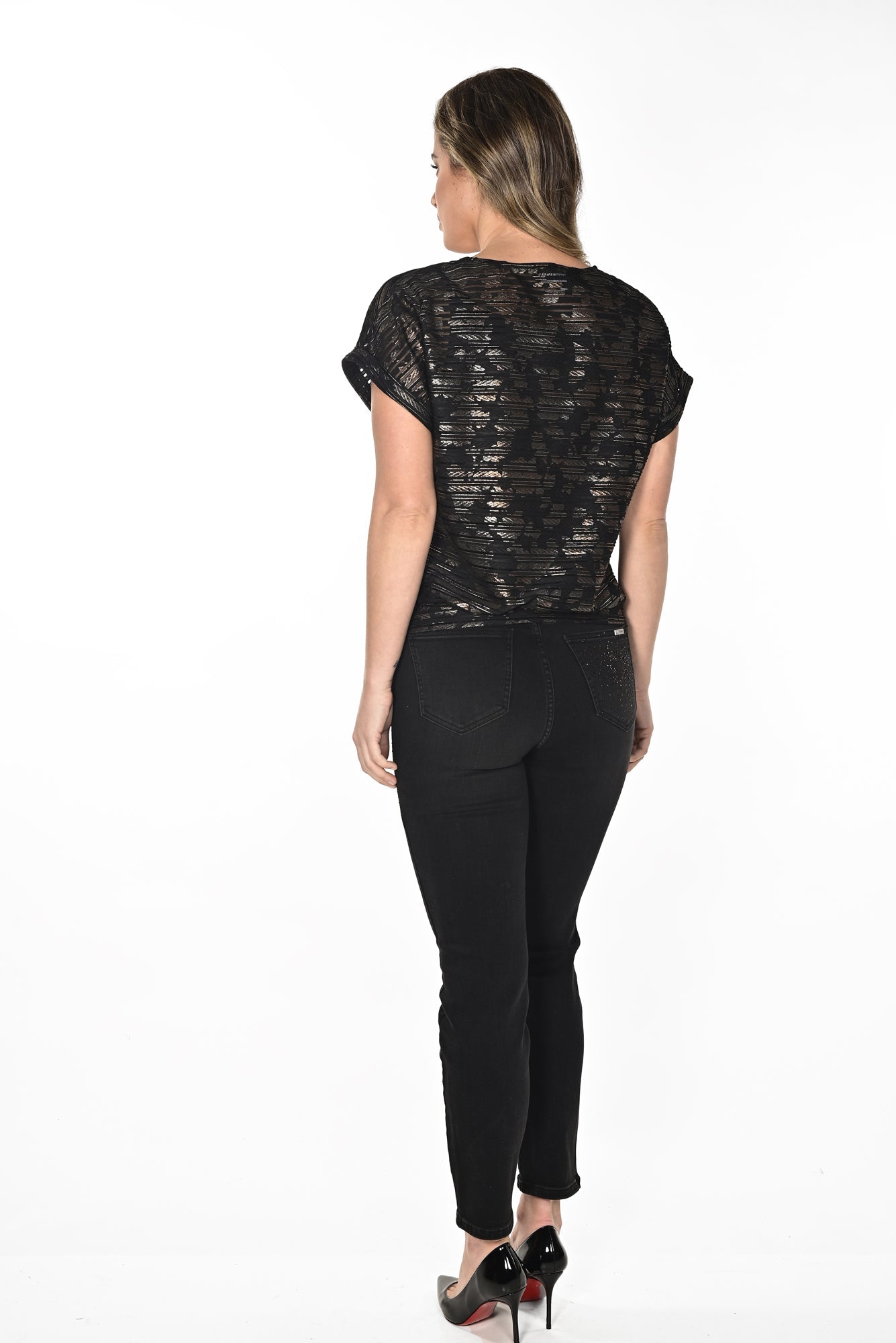 Jeans pour femme par Frank Lyman | 234127U BLK/COP | Boutique Vvög, vêtements mode pour homme et femme