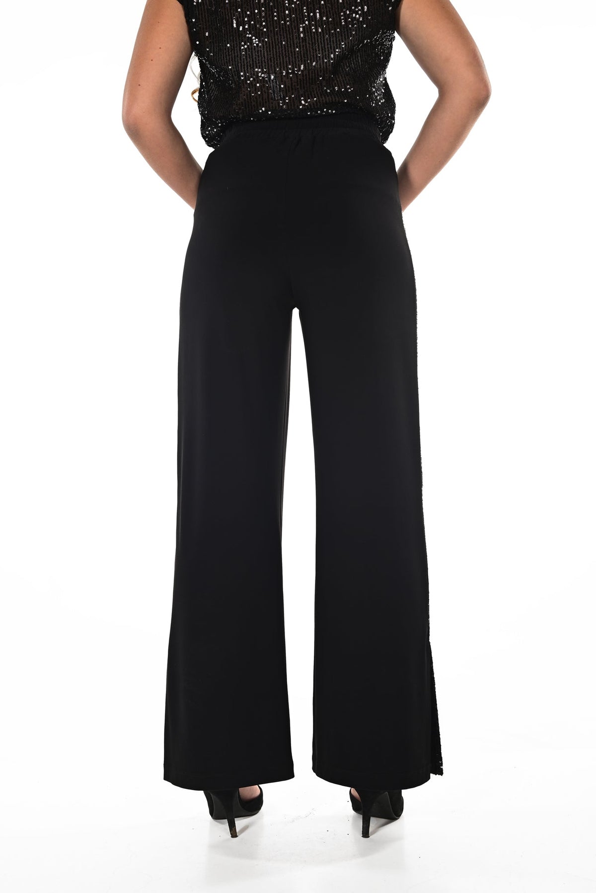 Pantalon en tricot pour femme par Frank Lyman | 234282 BLACK | Boutique Vvög, vêtements mode pour homme et femme