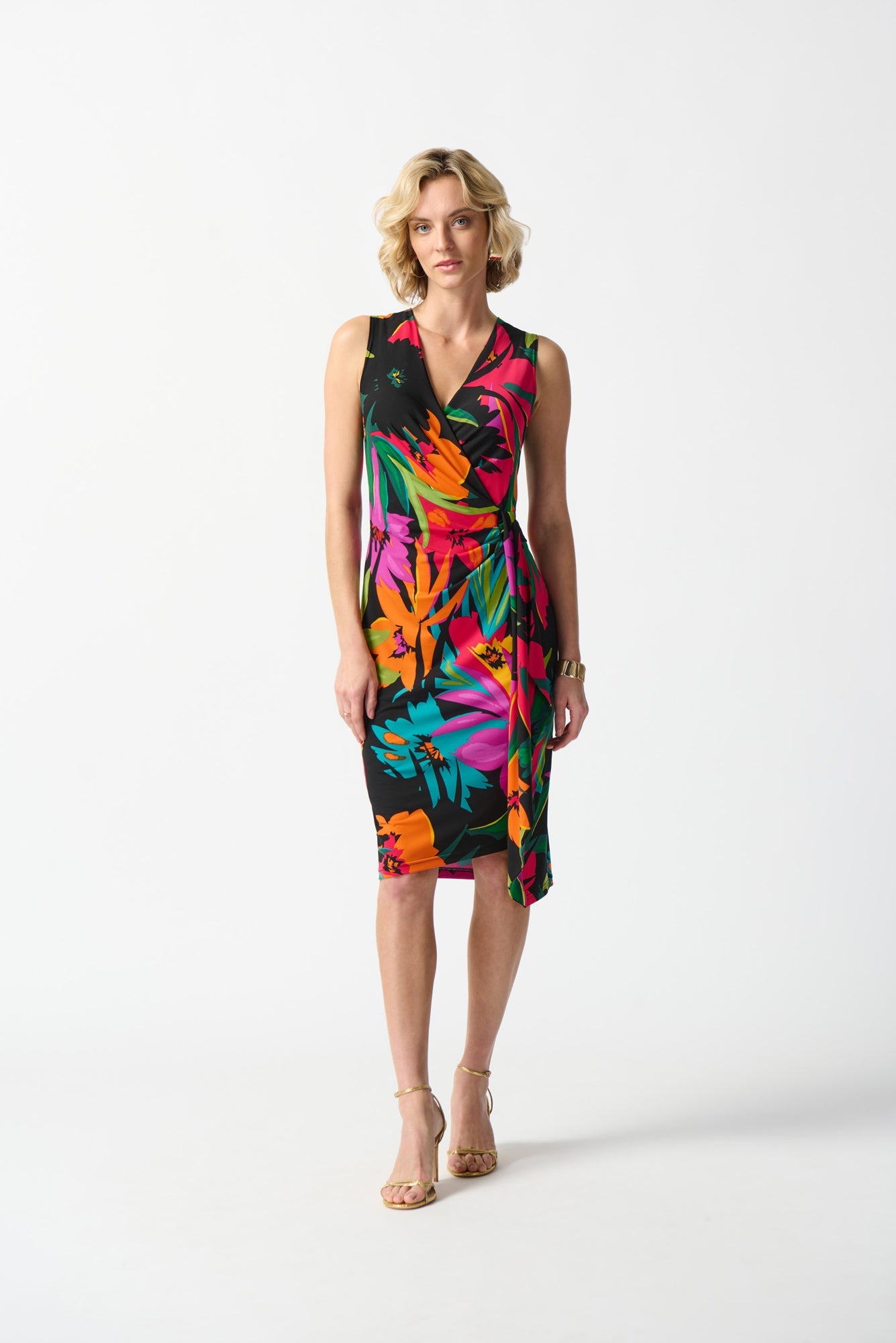 Robe pour femme par Joseph Ribkoff | 242012 BLACK/MULTI | Boutique Vvög, vêtements mode pour homme et femme