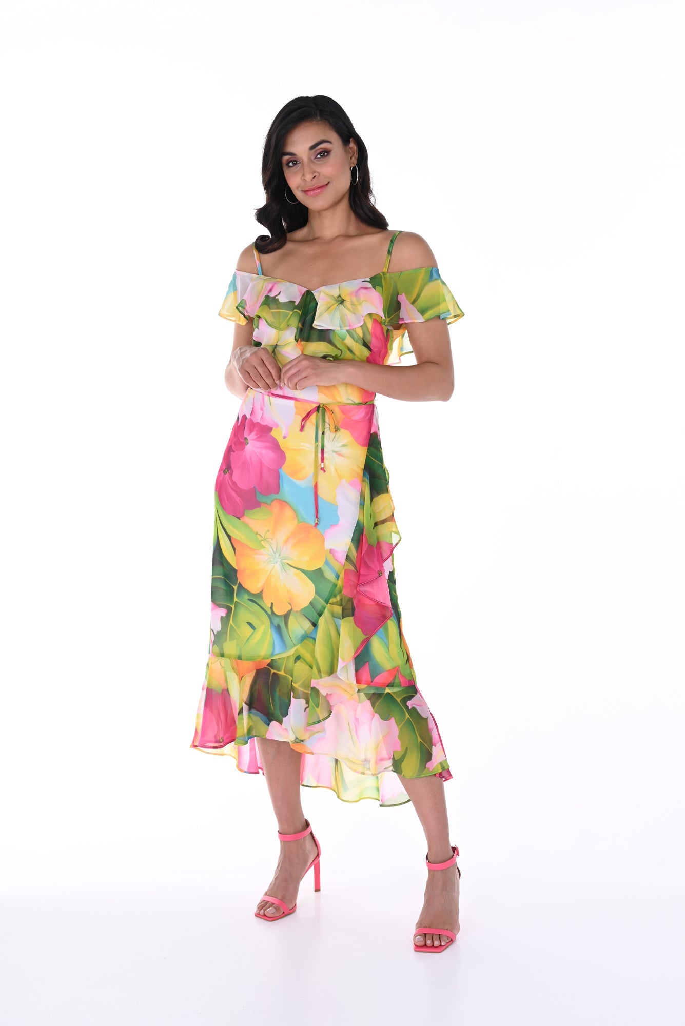 Robe pour femme par Frank Lyman | 246484 FUCSHIA/GREEN | Boutique Vvög, vêtements mode pour homme et femme