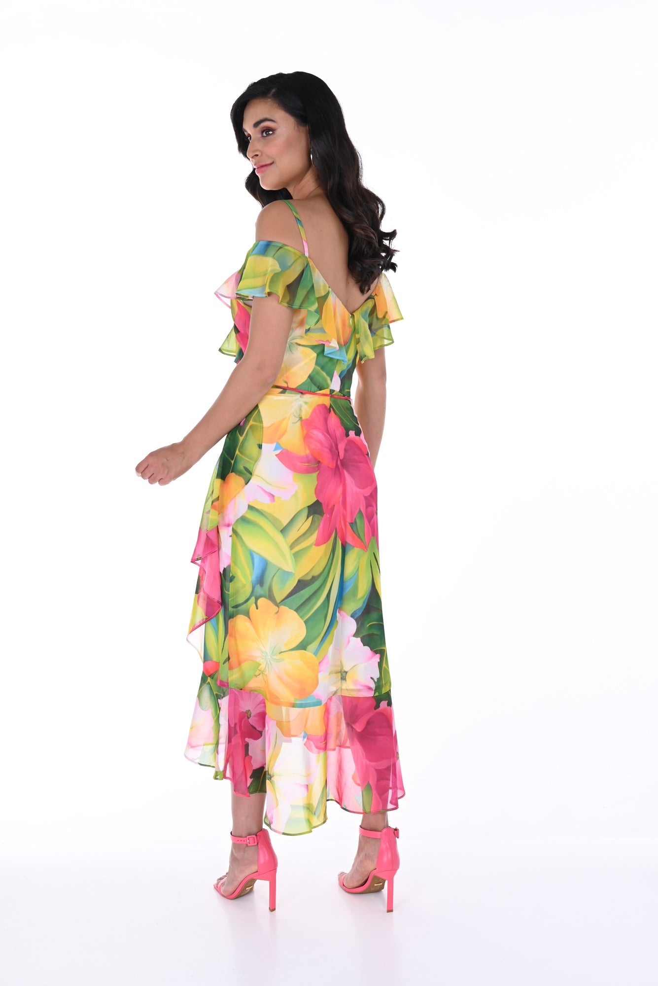 Robe pour femme par Frank Lyman | 246484 FUCSHIA/GREEN | Boutique Vvög, vêtements mode pour homme et femme