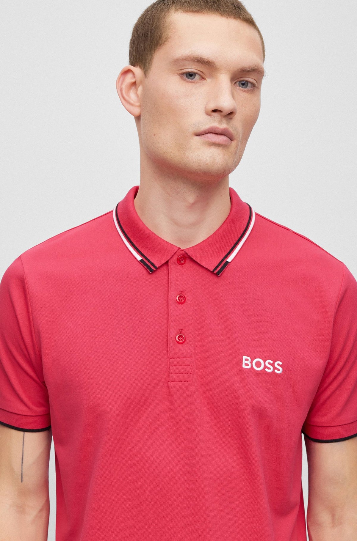 Polo pour homme par HUGO BOSS | 50469094 660-MEDIUM PINK-Rose | Boutique Vvög, vêtements mode pour homme et femme