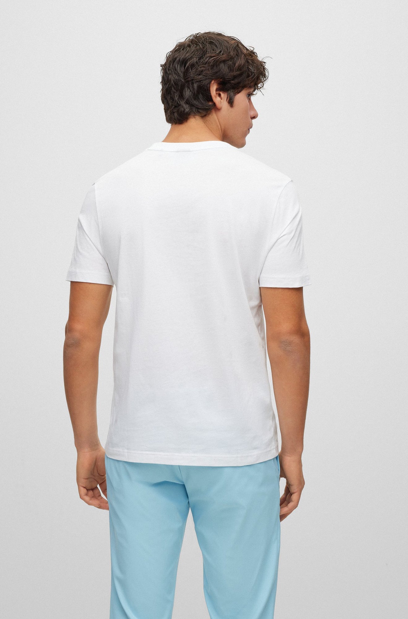 T-shirt pour homme par HUGO BOSS | 50488793 100-WHITE-Blanc | Boutique Vvög, vêtements mode pour homme et femme