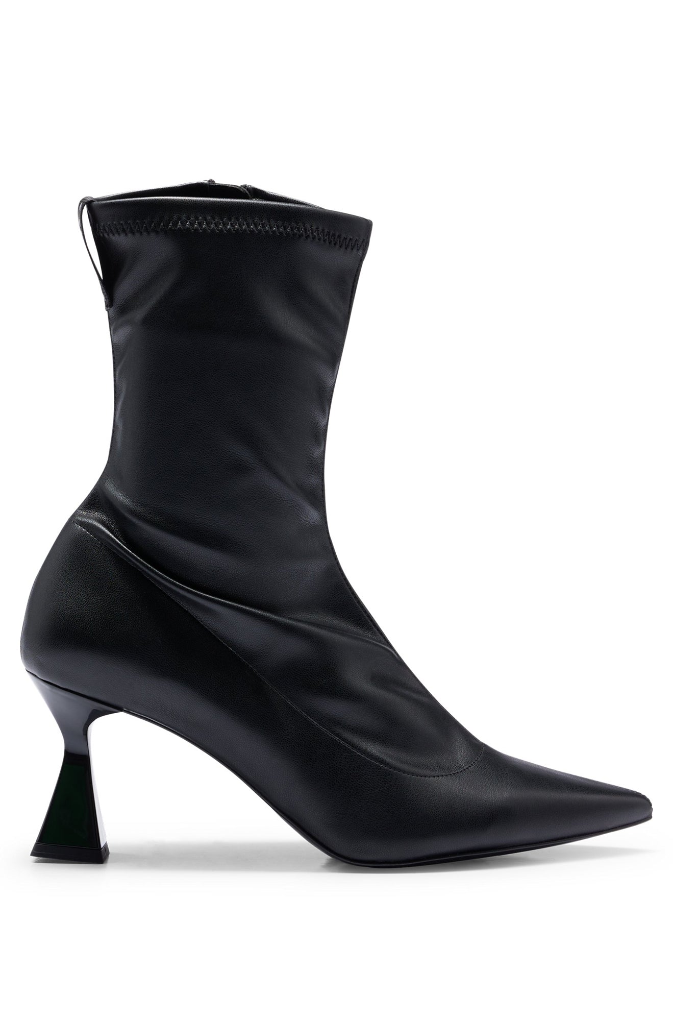 Bottines en similicuir à talon pour femme par HUGO BOSS | 50503804 001-BLACK | Boutique Vvög, vêtements mode pour homme et femme