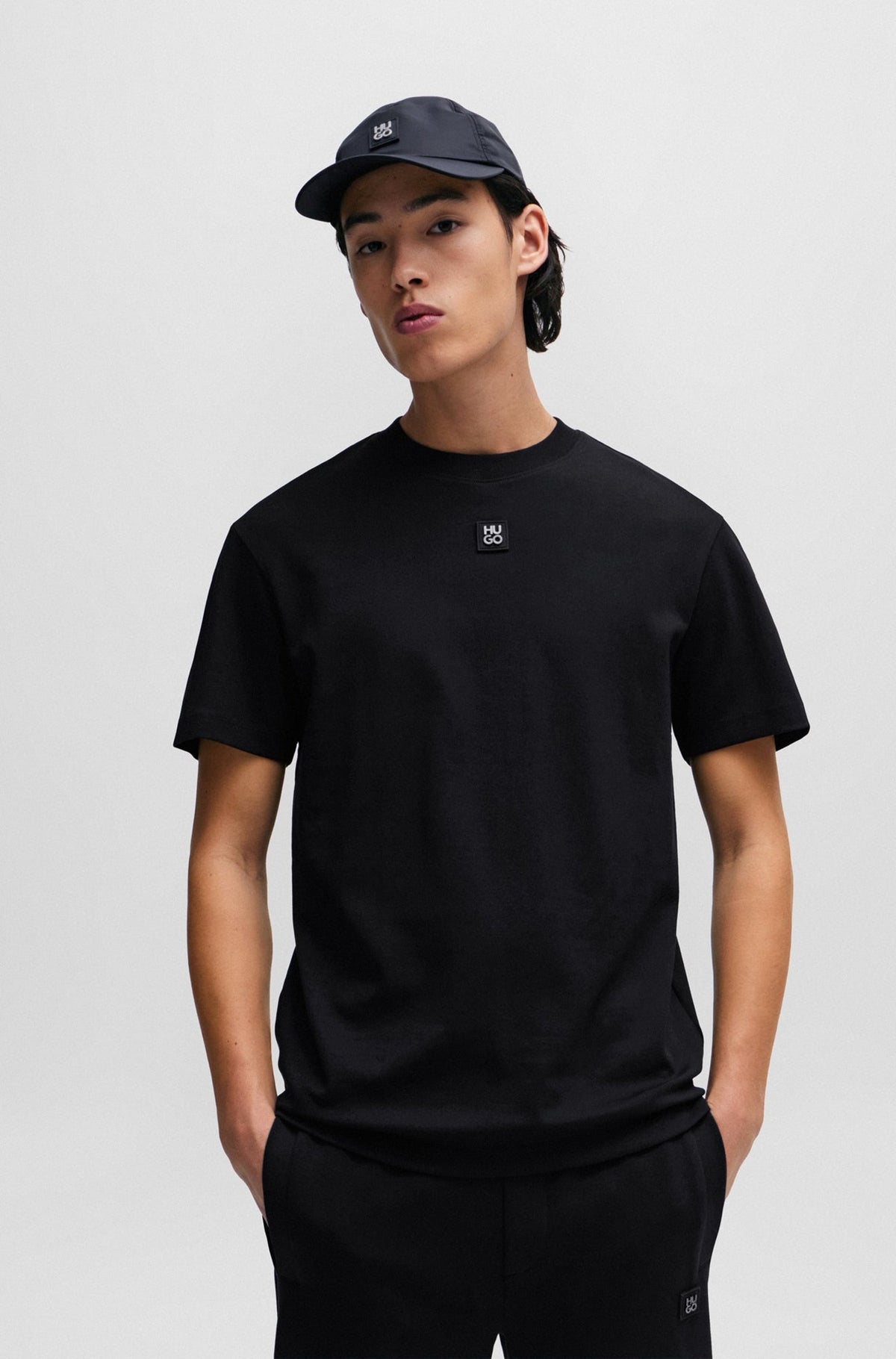 T-Shirt pour homme par HUGO BOSS | 50505201 Noir/001-BLACK | Boutique Vvög, vêtements mode pour homme et femme