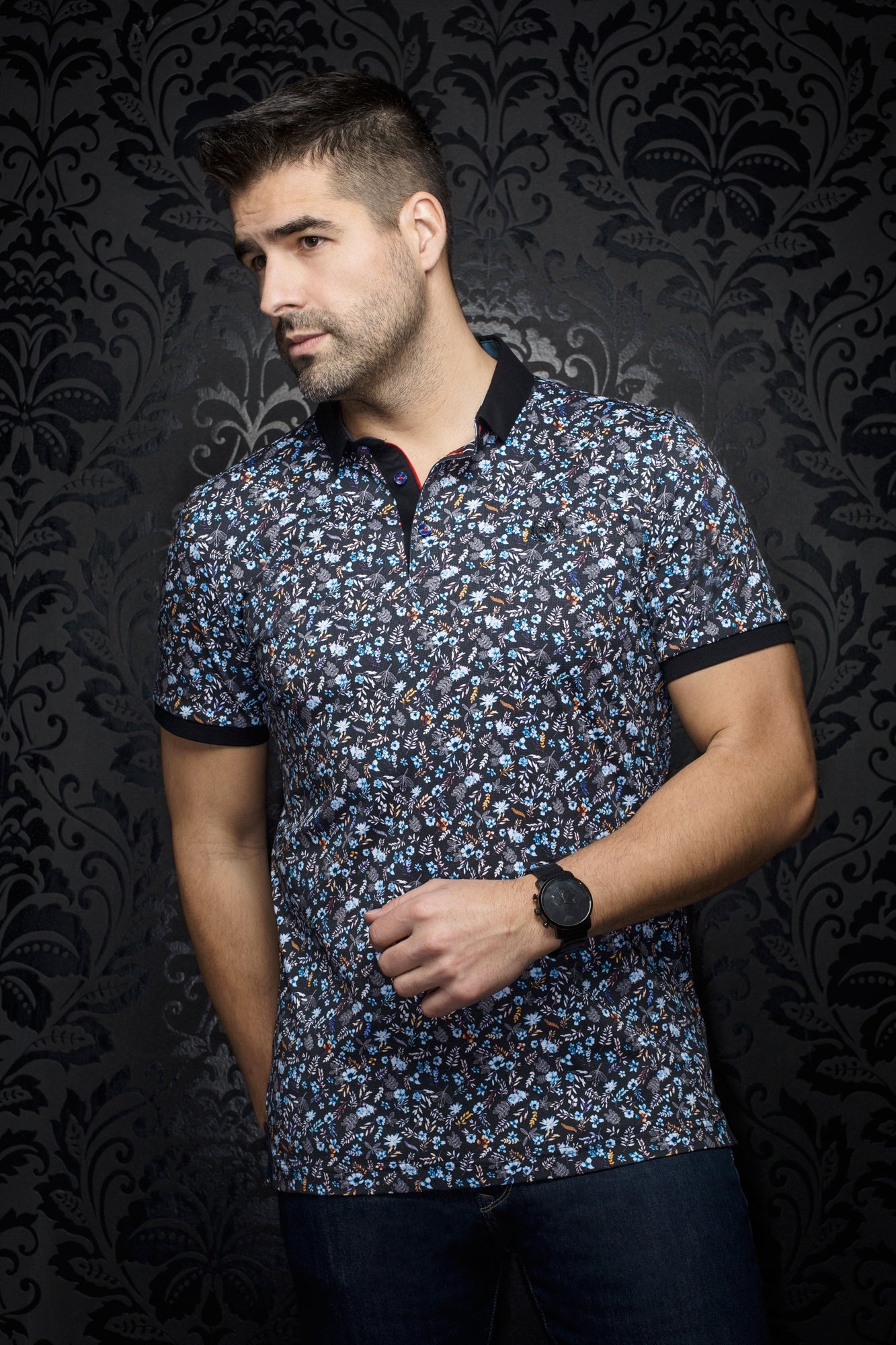 Polo pour homme par Au Noir | ADAMO Noir | Boutique Vvög, inventaire complet de la marque Au Noir
