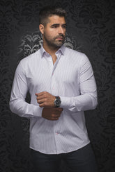 Chemise manches longues en Knit pour homme par Au Noir | ALEXANDER STAR Rose | Boutique Vvög, inventaire complet de la marque Au Noir