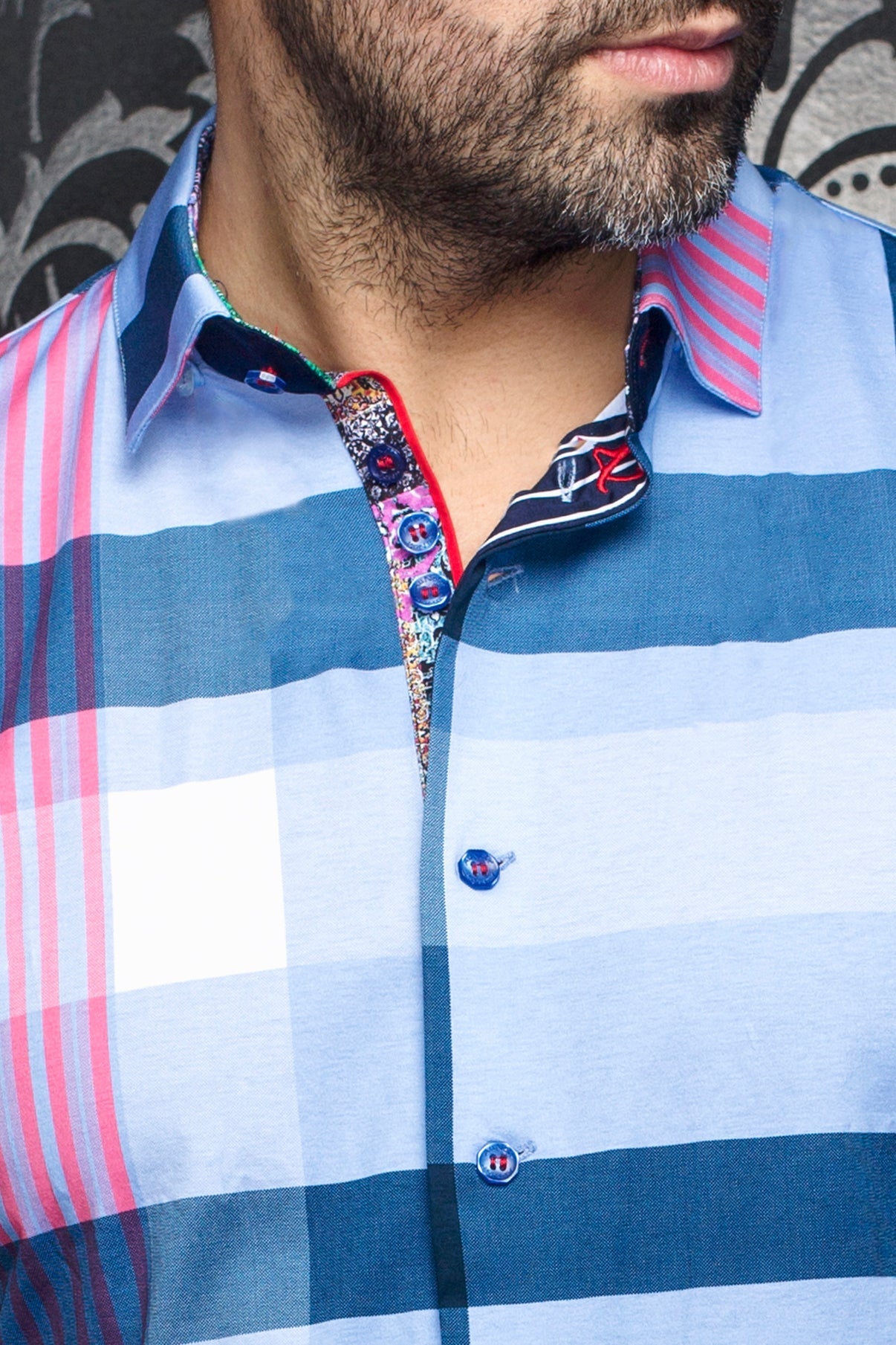 Chemise manches longues en Knit pour homme par Au Noir | AMADEUS Bleu Clair | Boutique Vvög, inventaire complet de la marque Au Noir