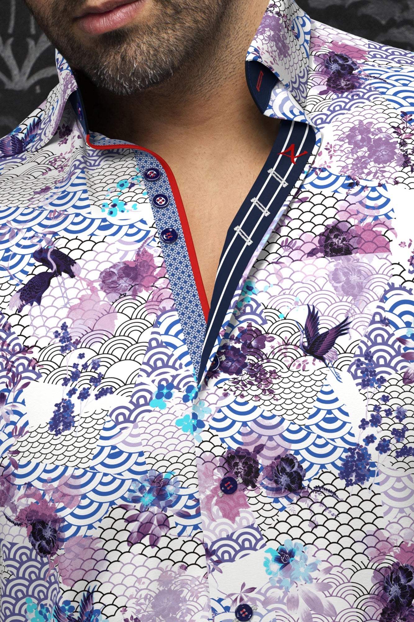 Chemise manches longues en Knit pour homme par Au Noir | AVALON Lavande | Boutique Vvög, inventaire complet de la marque Au Noir