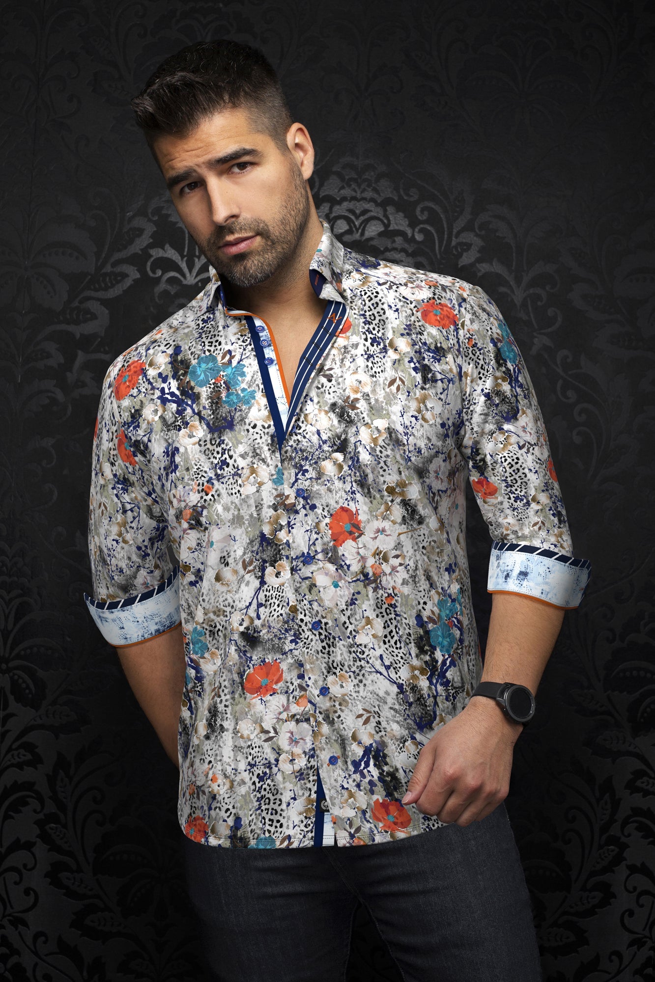Chemise manches longues pour homme par Au Noir | BELLUCCI Multi | Boutique Vvög, inventaire complet de la marque Au Noir