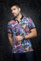 Polo pour homme par Au Noir | BRITZ Multi | Boutique Vvög, inventaire complet de la marque Au Noir