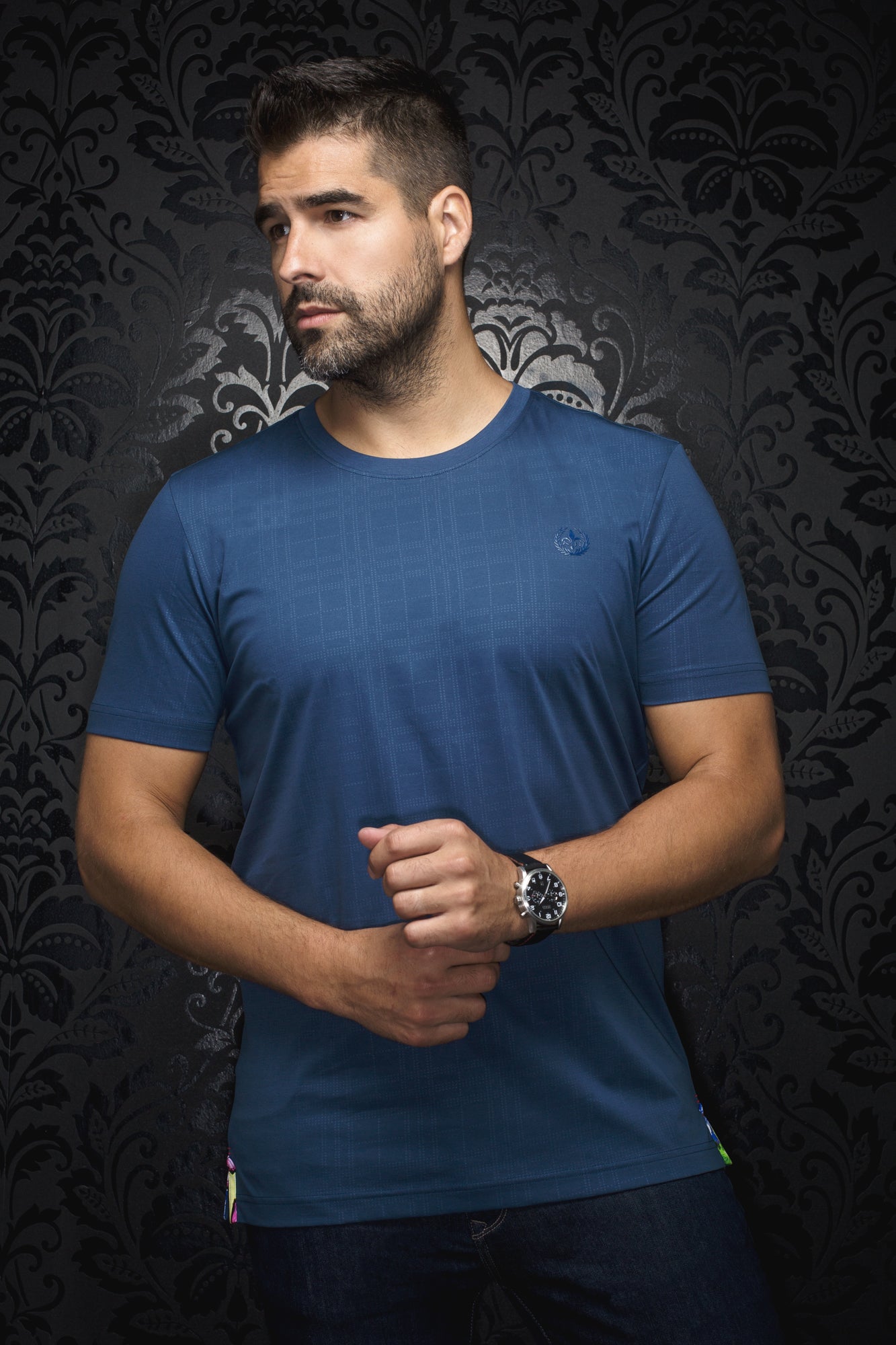 Men's round neck T-Shirt by Au Noir | C-MICHAEL-VARENNA
