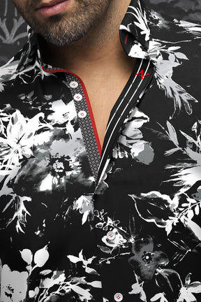 Chemise manches longues en Knit pour homme par Au Noir | CAMBRIA Noir Blanc | Boutique Vvög, inventaire complet de la marque Au Noir