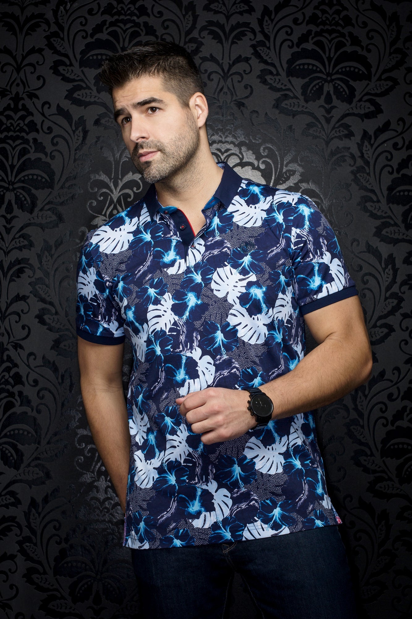 Polo pour homme par Au Noir | CAMPARI Marine | Boutique Vvög, inventaire complet de la marque Au Noir