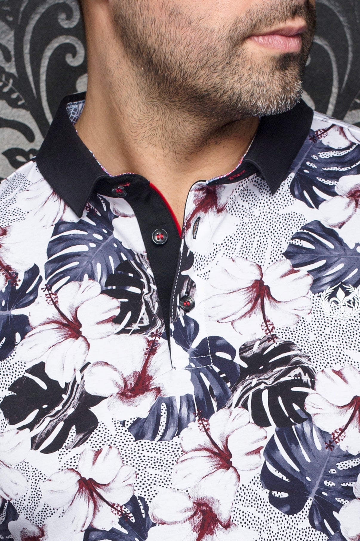 Polo pour homme par Au Noir | CAMPARI Blanc Denim | Boutique Vvög, inventaire complet de la marque Au Noir