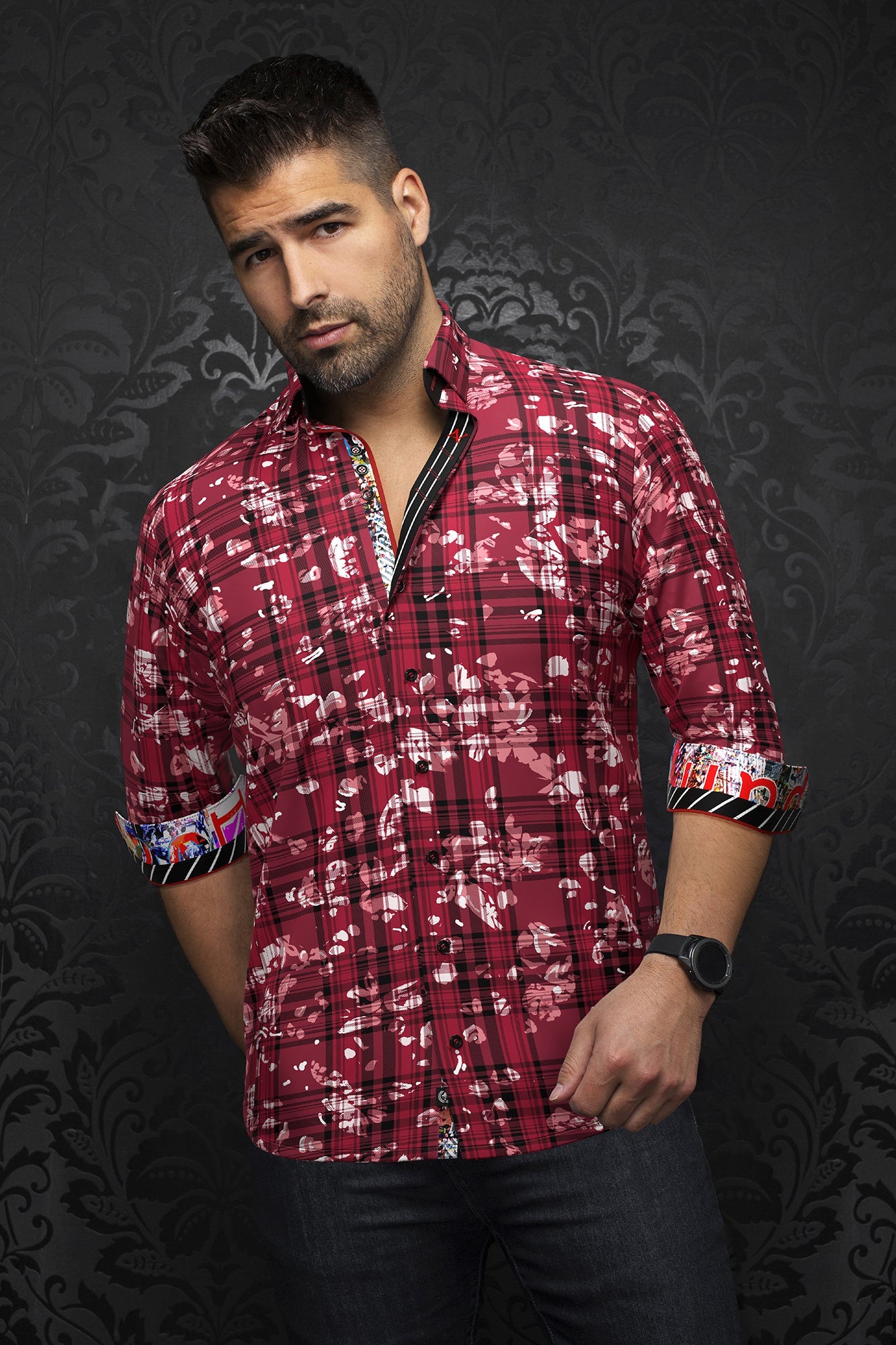 Chemise manches longues pour homme par Au Noir | CONTRERAS Bourgogne | Boutique Vvög, inventaire complet de la marque Au Noir