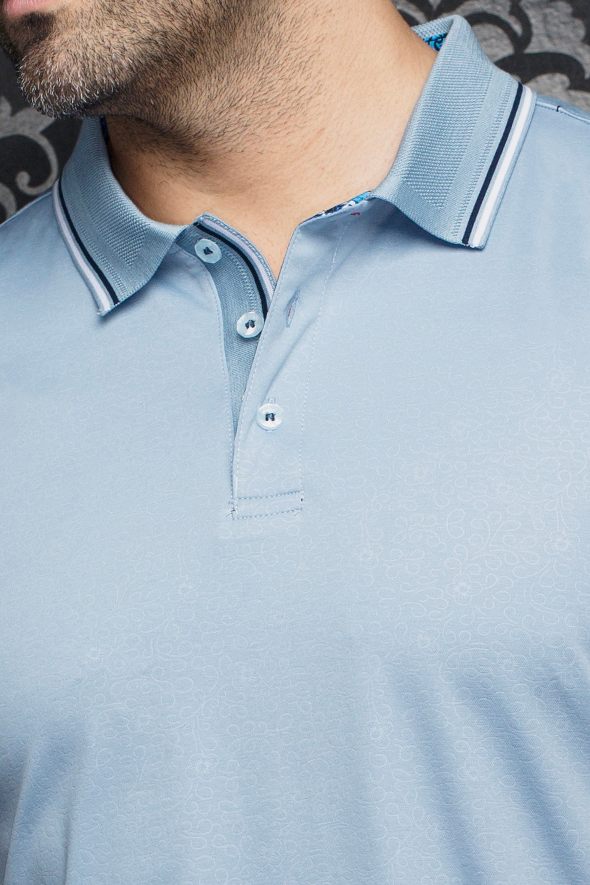 Polo pour homme par Au Noir | DELLARIO Bleu Clair | Boutique Vvög, inventaire complet de la marque Au Noir