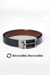 Ceinture pour homme par Au Noir | DESOTO Noir Brun Brossé | Boutique Vvög, inventaire complet de la marque Au Noir