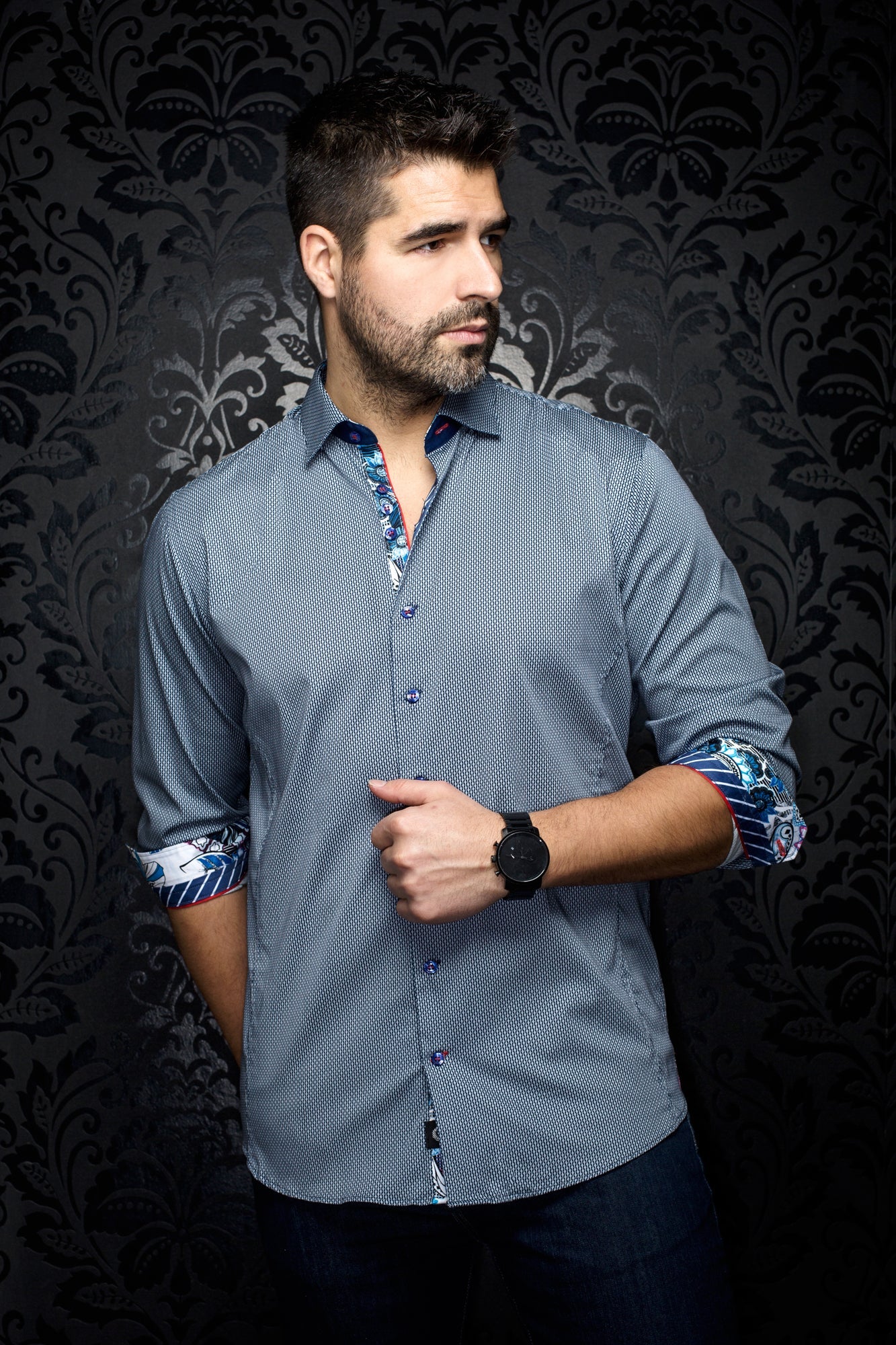 Chemise manches longues pour homme par Au Noir | DOLTO Marine | Boutique Vvög, inventaire complet de la marque Au Noir