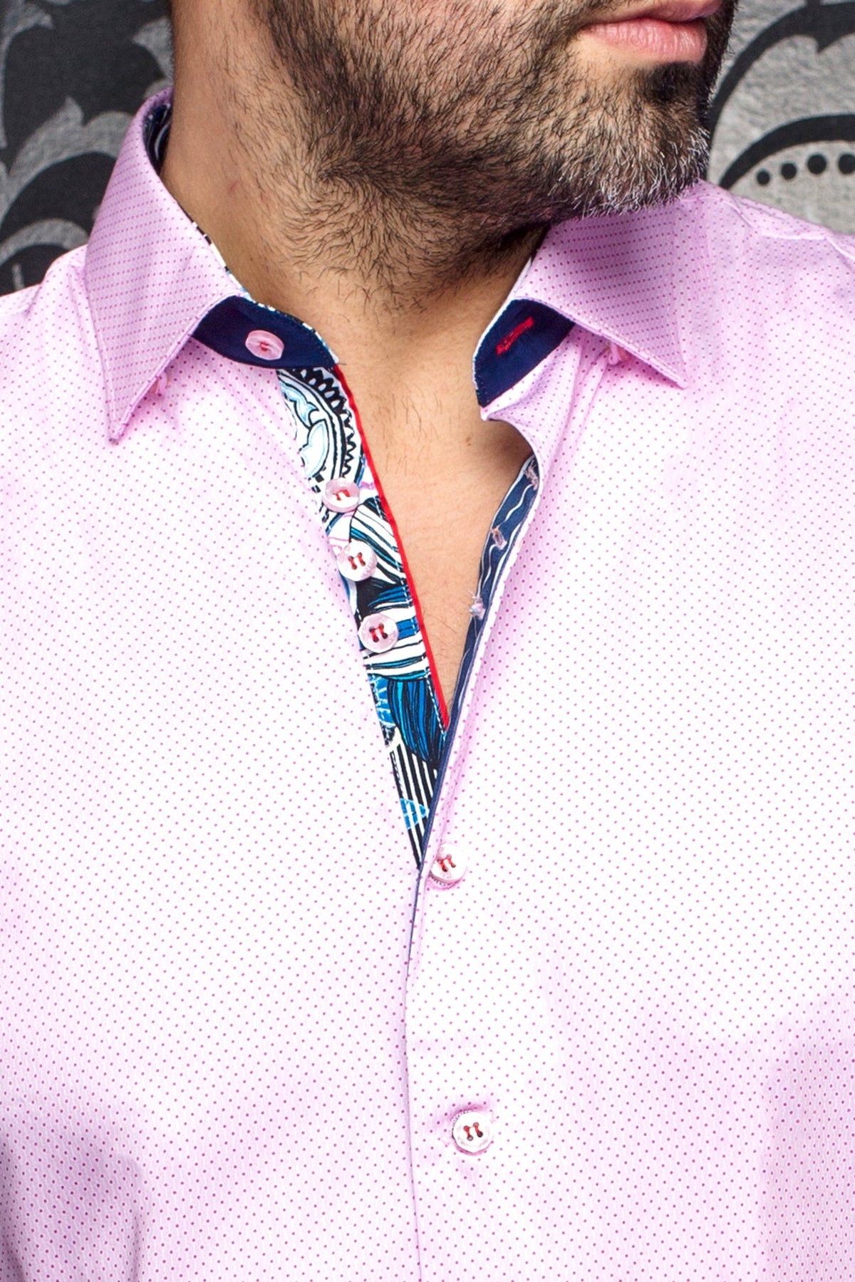 Chemise manches longues pour homme par Au Noir | DOLTO Rose Fuchsia | Boutique Vvög, inventaire complet de la marque Au Noir