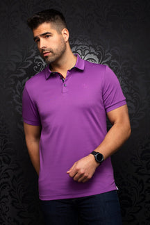 Polo pour homme par Au Noir | EAGLE purple | Boutique Vvög, vêtements mode pour hommes