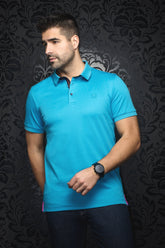 Polo pour homme par Au Noir | EAGLE Turquoise | Boutique Vvög, inventaire complet de la marque Au Noir