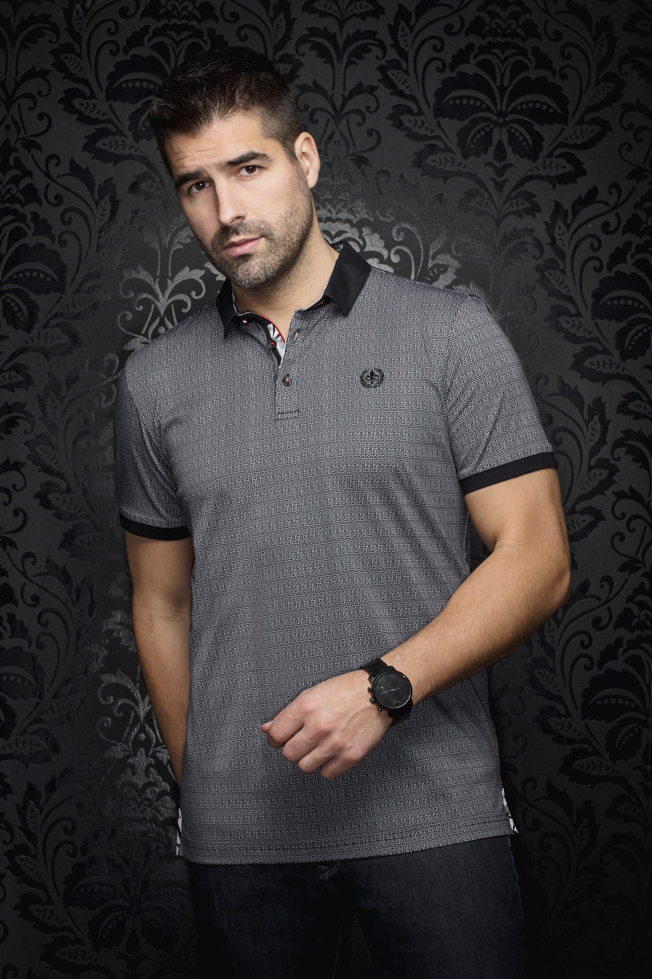 Polo pour homme par Au Noir | EZRA Noir | Boutique Vvög, inventaire complet de la marque Au Noir