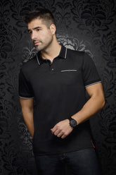 Polo pour homme par Au Noir | FIORAVANTE Noir | Boutique Vvög, inventaire complet de la marque Au Noir